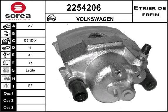 EAI 2254206 - Brake Caliper autospares.lv