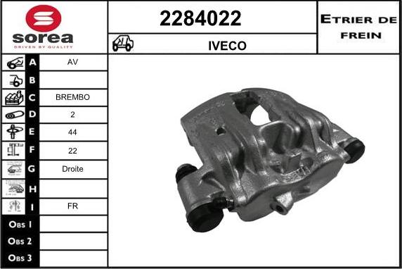 EAI 2284022 - Brake Caliper autospares.lv