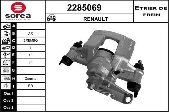 EAI 2285069 - Brake Caliper autospares.lv