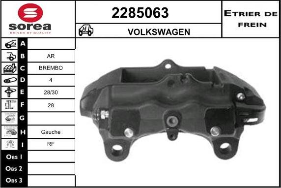 EAI 2285063 - Brake Caliper autospares.lv