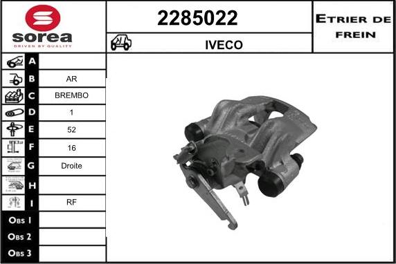 EAI 2285022 - Brake Caliper autospares.lv