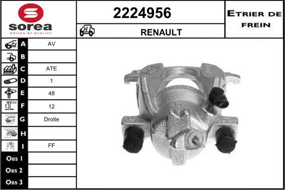 EAI 2224956 - Brake Caliper autospares.lv