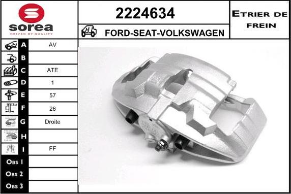 EAI 2224634 - Brake Caliper autospares.lv