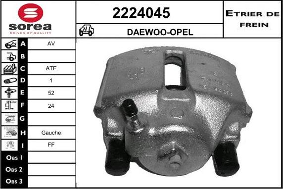 EAI 2224045 - Brake Caliper autospares.lv