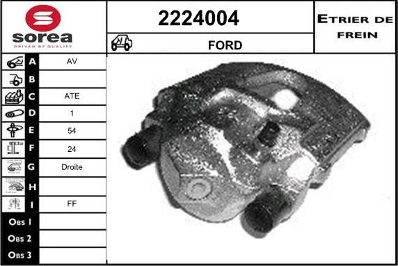 EAI 2224004 - Brake Caliper autospares.lv