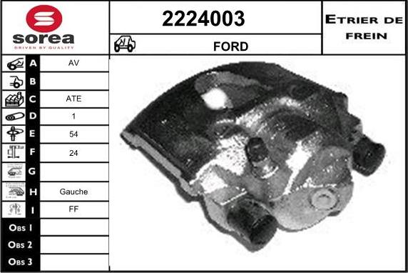 EAI 2224003 - Brake Caliper autospares.lv