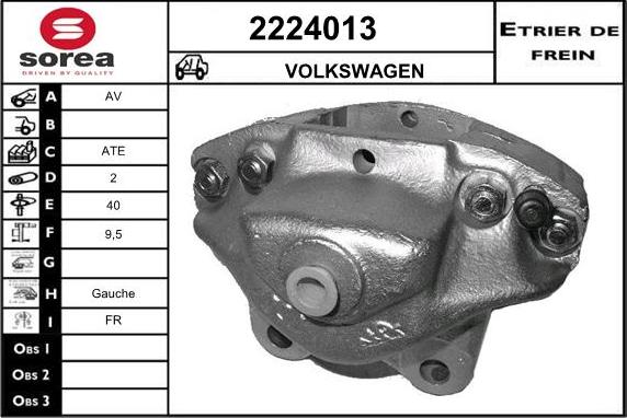 EAI 2224013 - Brake Caliper autospares.lv