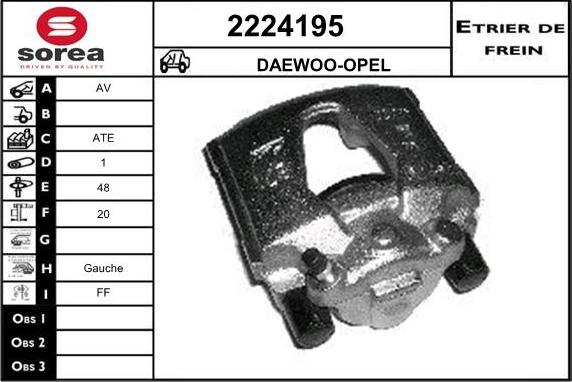 EAI 2224195 - Brake Caliper autospares.lv