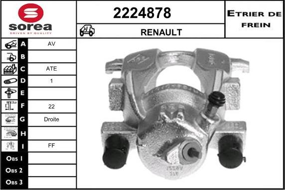 EAI 2224878 - Brake Caliper autospares.lv