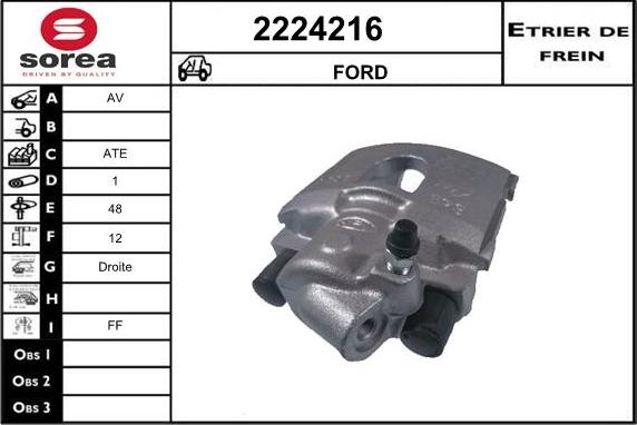 EAI 2224216 - Brake Caliper autospares.lv