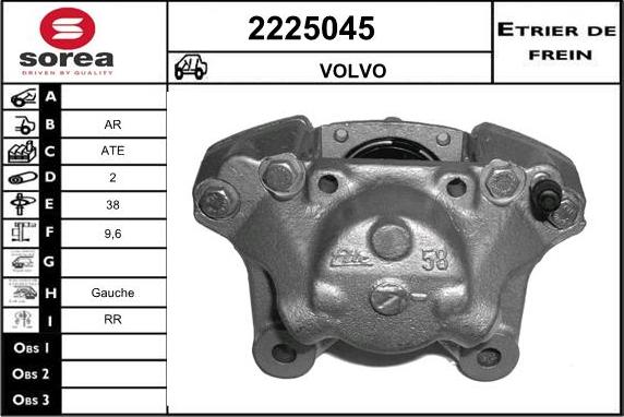 EAI 2225045 - Brake Caliper autospares.lv
