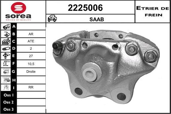 EAI 2225006 - Brake Caliper autospares.lv