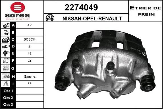 EAI 2274049 - Brake Caliper autospares.lv