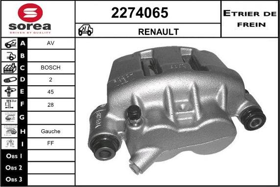 EAI 2274065 - Brake Caliper autospares.lv