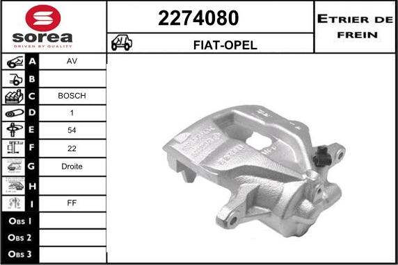 EAI 2274080 - Brake Caliper autospares.lv