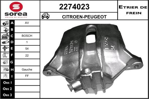 EAI 2274023 - Brake Caliper autospares.lv