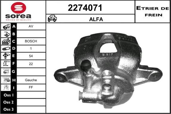 EAI 2274071 - Brake Caliper autospares.lv