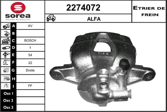 EAI 2274072 - Brake Caliper autospares.lv