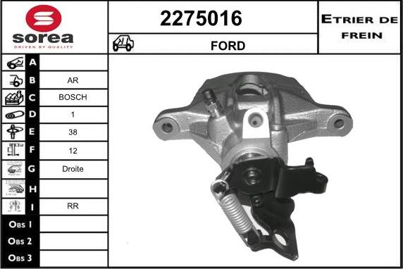 EAI 2275016 - Brake Caliper autospares.lv