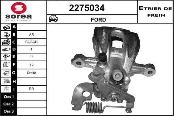 EAI 2275034 - Brake Caliper autospares.lv