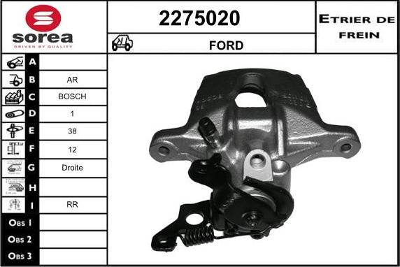 EAI 2275020 - Brake Caliper autospares.lv