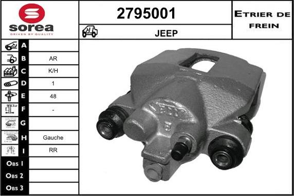 EAI 2795001 - Brake Caliper autospares.lv