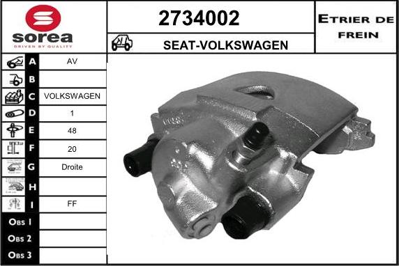 EAI 2734002 - Brake Caliper autospares.lv