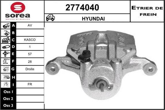 EAI 2774040 - Brake Caliper autospares.lv