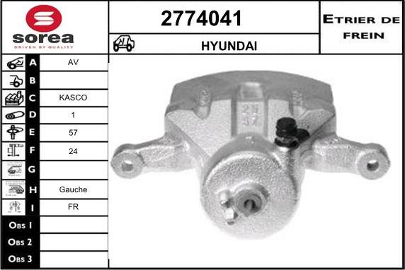 EAI 2774041 - Brake Caliper autospares.lv