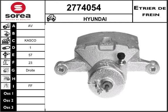 EAI 2774054 - Brake Caliper autospares.lv