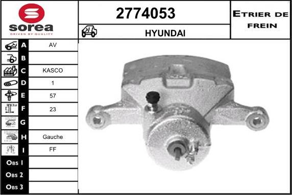EAI 2774053 - Brake Caliper autospares.lv
