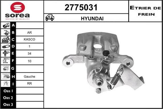 EAI 2775031 - Brake Caliper autospares.lv