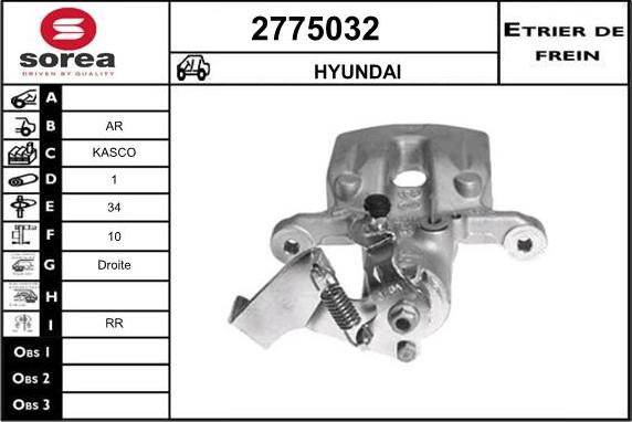 EAI 2775032 - Brake Caliper autospares.lv