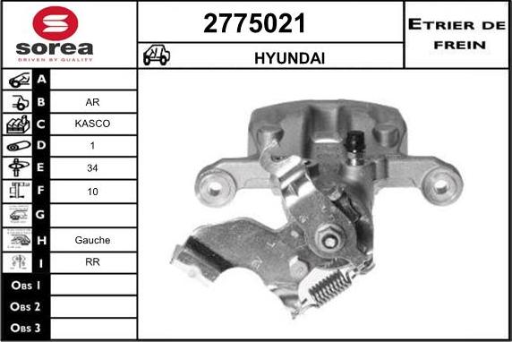 EAI 2775021 - Brake Caliper autospares.lv