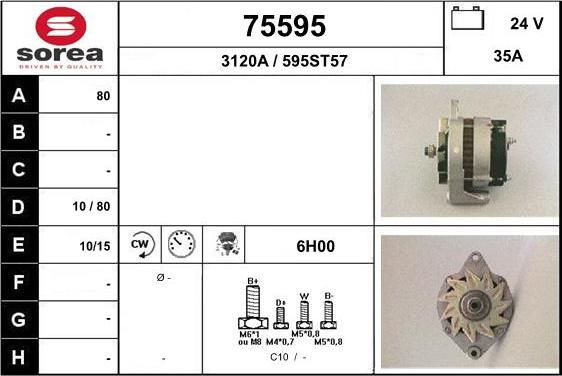 EAI 75595 - Alternator autospares.lv