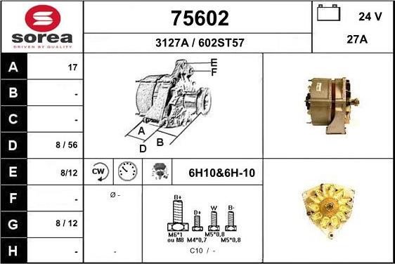 EAI 75602 - Alternator autospares.lv