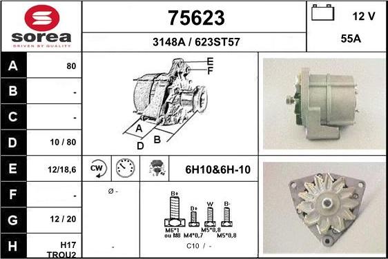 EAI 75623 - Alternator autospares.lv