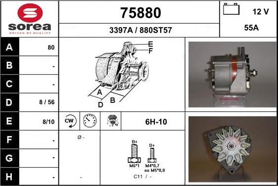 EAI 75880 - Alternator autospares.lv