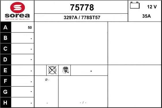 EAI 75778 - Alternator autospares.lv