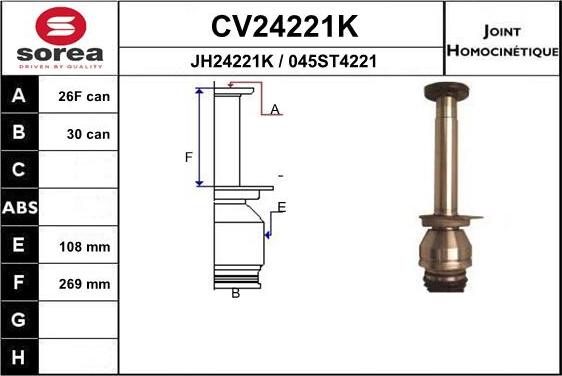 EAI CV24221K - Joint Kit, drive shaft autospares.lv