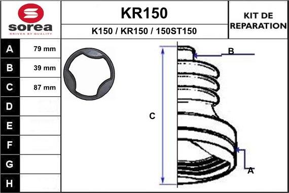 EAI KR150 - Bellow, drive shaft autospares.lv