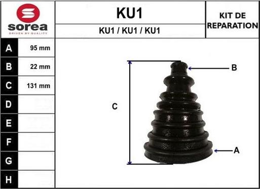 EAI KU1 - Bellow, drive shaft autospares.lv