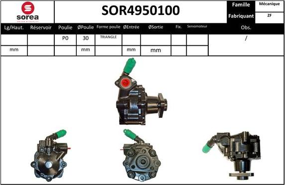 EAI SOR4950100 - Hydraulic Pump, steering system autospares.lv