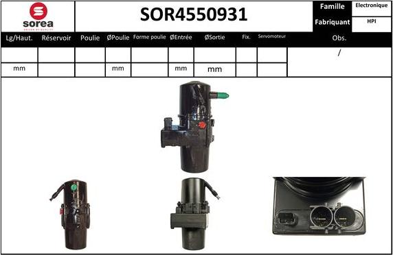 EAI SOR4550931 - Hydraulic Pump, steering system autospares.lv