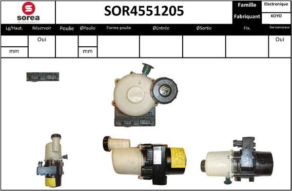 EAI SOR4551205 - Hydraulic Pump, steering system autospares.lv