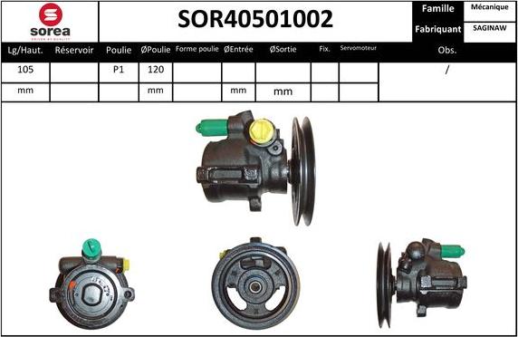 EAI SOR40501002 - Hydraulic Pump, steering system autospares.lv