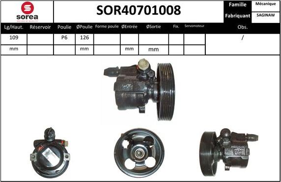 EAI SOR40701008 - Hydraulic Pump, steering system autospares.lv