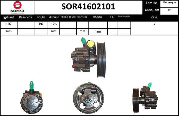 EAI SOR41602101 - Hydraulic Pump, steering system autospares.lv