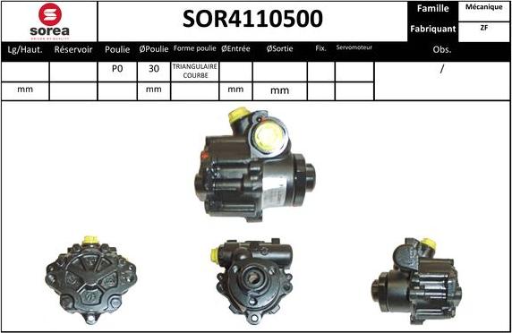 EAI SOR4110500 - Hydraulic Pump, steering system autospares.lv