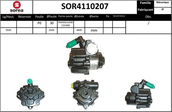 EAI SOR4110207 - Hydraulic Pump, steering system autospares.lv